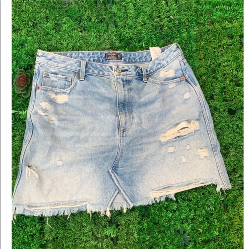 Abercrombie Zoe Natural Rise Skirt distressed